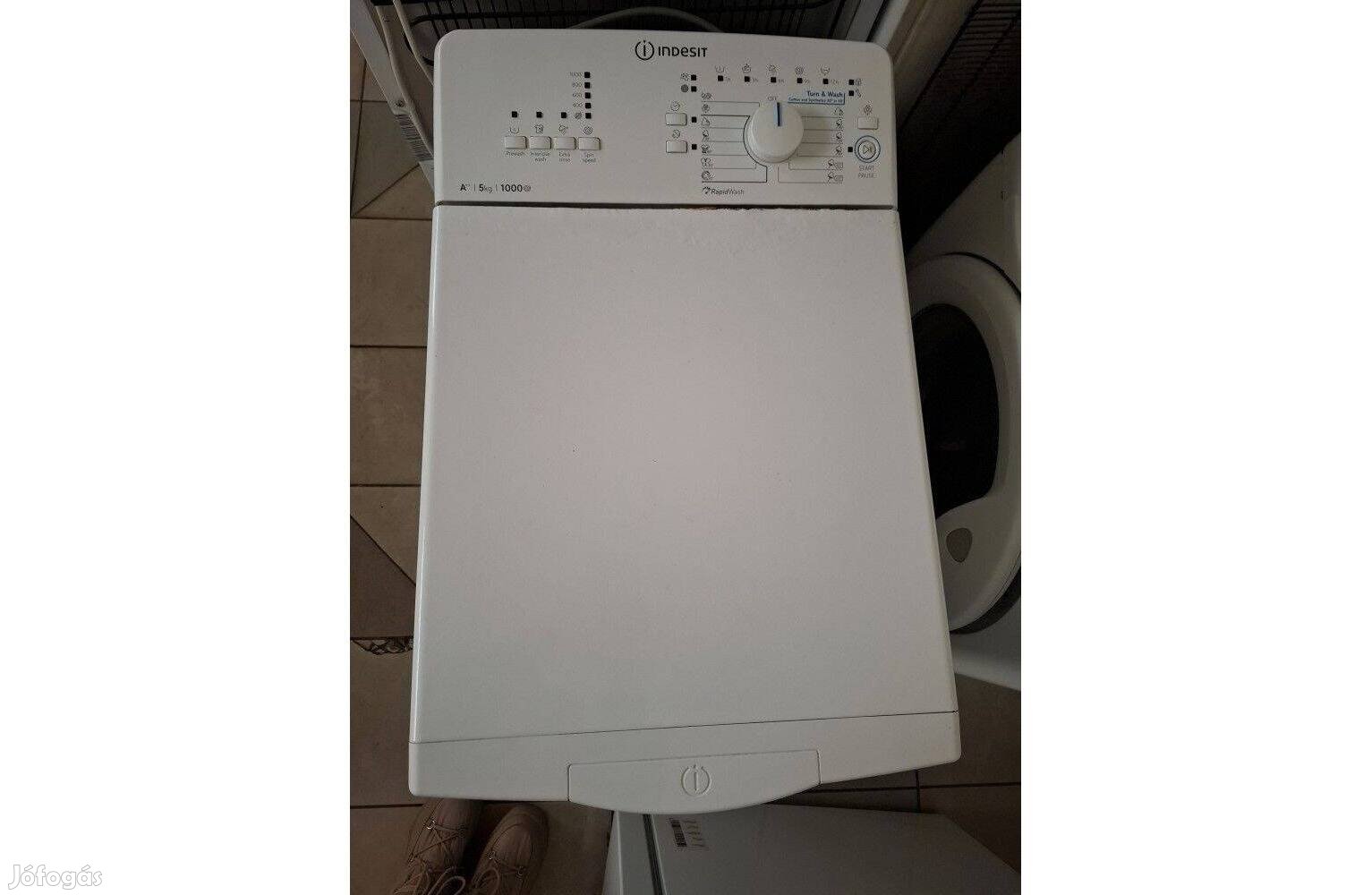 Használt Indesit BTW A51052 Felültöltős Mosógép [H16270] 3 hó garancia